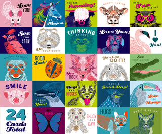 Set of 24 Printable Lunch Box Note Cards - Part 1