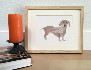 Dachshund "Longus Canis" Art Print