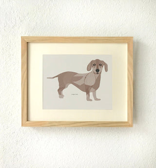 Dachshund "Longus Canis" Art Print