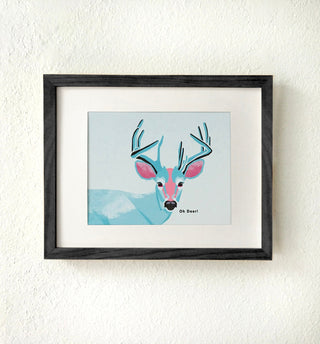 Oh Deer! Art Print
