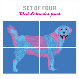 Extra large Labrador Wall Art, Set of 4