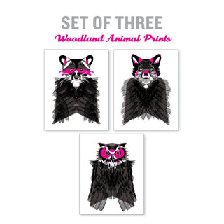 Woodland Nursery Art Prints, Set of 3