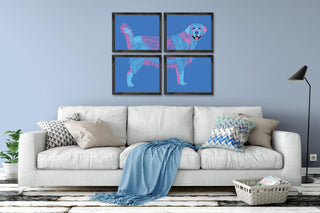 Extra large Labrador Wall Art, Set of 4