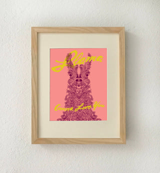 Llama Alpaca Art Print