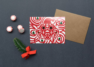 Dog Holiday Tree Card