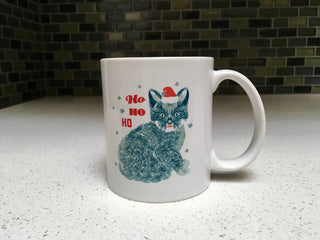 Cat Holiday Santa Mug