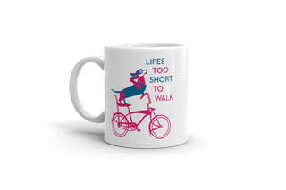 Dachshund "Life's Too Short To Walk" Bicycle Mug