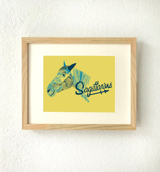 Sagittarius Zodiac Art Priint