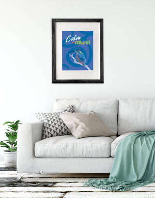 Kingfisher Bird Art Print