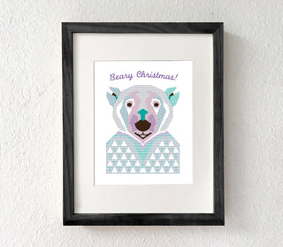 Beary Christmas Art Print