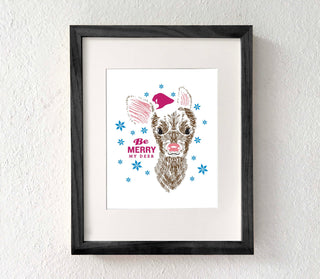 Holiday Reindeer Art Print