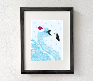 Holiday Flamingo Art Print