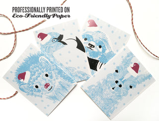 Animal Holiday Card Set of 4
