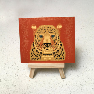 Mini Animal Art Prints with Wooden Easel