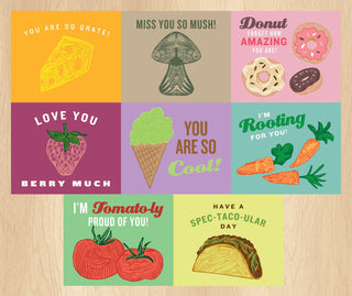 Set of 24 Printable Lunchbox Notecards - Sports, Food, Ocean themes